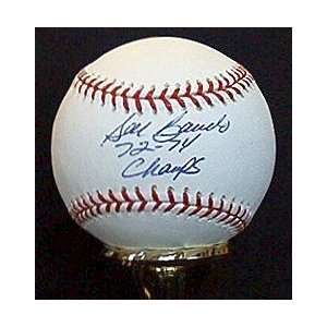  Sal Bando Autographed Baseball 72 74 Champs   Autographed 