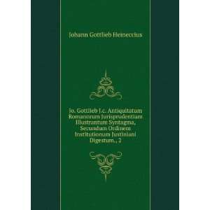   Justiniani Digestum., 2 Johann Gottlieb Heineccius Books