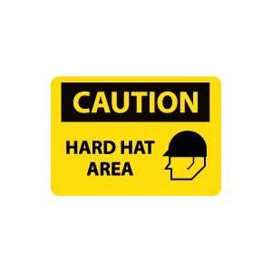 OSHA CAUTION Hard Hat Area Safety Sign