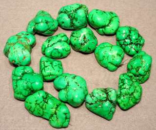 20x30mm Green Turquoise Nugget Beads 16  