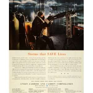  1944 Ad Union Carbide & Carbon Corp UCC Logo Serviceman 