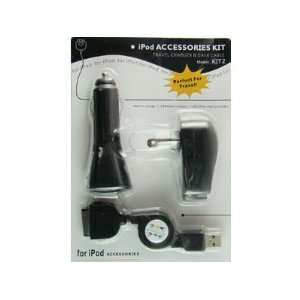  Ipod/Iphone 3 in 1 Charger Kit Black, Universal Chargers for Apple 