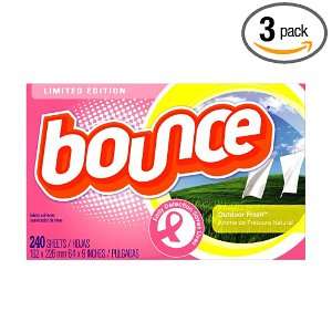  Bounce Outdoor Fresh Pink Sheets, 240 Count Boxes (Pack of 