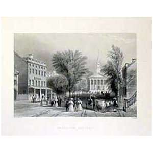    Bartlett 1839 Engraving of Ballston Springs