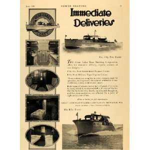  1919 Ad Great Lakes Boats Standardized Military Cruiser 