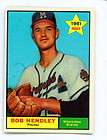BOB HENDLEY 1961 Topps #372 Excellent Condition MIL