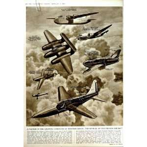 1949 FRENCH AIRCRAFT WAR TRITON GLIDER BOMBER NORD