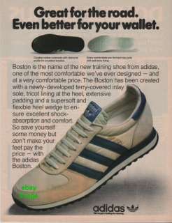 1981 Vintage adidas Boston Running Shoes Training Shoe Photo Print AD 