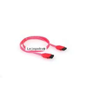 SATA2 Cables w/Locking Latch / UV Red   18 Inches