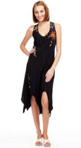 New Sleeveless Asymmetrical Black Papillon Dress S M L  