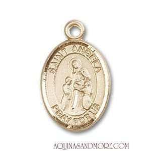 St. Angela Merici Small 14kt Gold Medal