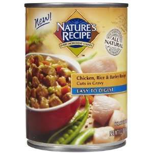 Natures Recipe Cuts in Gravy   Chicken, Rice & Barley   12 x 13.2 oz 