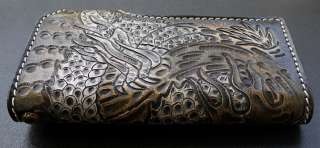 JAPANESE DRAGON TATTOO GENUINE LEATHER LONG WALLET  