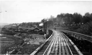 Photo 1871 Carbondale PA View Down Railroad Trestle  