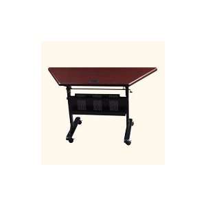   Training Table Mahogany Trapezoid 24 W x 48 L: Office Products