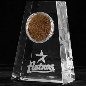   Astros Tapered Crystal Game Used Dirt Paperweight: Sports & Outdoors
