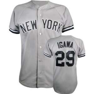 com Kei Igawa Majestic MLB Road Grey Replica New York Yankees Jersey 
