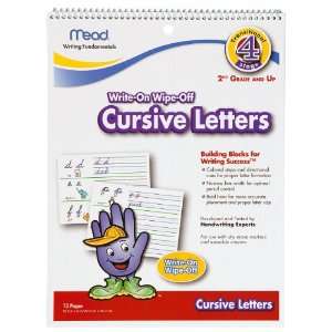  Mead Cursive Dry Erase Book, 10 5/8 x 8 Inches, 13 Pages 