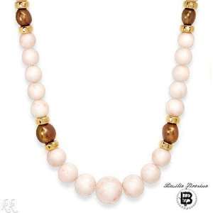  BASILIO LIVERINO 18K Yellow Gold Pearl and Coral Ladies 