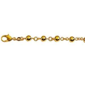  Ladies 18K Gold Plated 45 cm Long 6 mm Ball Chain Necklace 