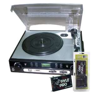 Pyle Turntable Record Player and Pre Amplifier Package   PLTTB9U USB 