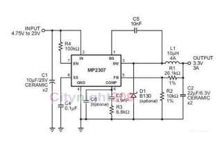 10 PCS MP2307 DC DC step down power supply module 3A  