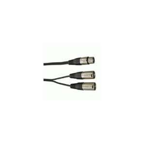  3ft XLR Jack (Female) to 2 x XLR Plug (Male) Cable: MP3 