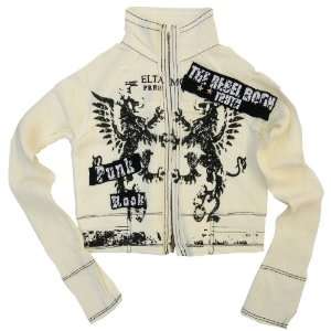   Punk Rock Off White and Black Jacket, Youth Small 