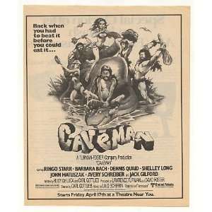  1981 Ringo Starr Caveman Movie Print Ad (Movie Memorabilia 