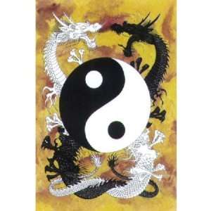 Yin Yang Dragons   Tapestry
