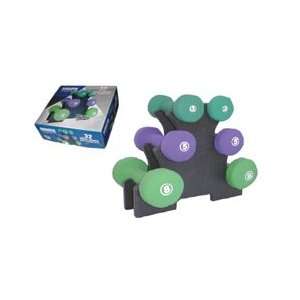  Neoprene Dumbbell Set w/ Rack 