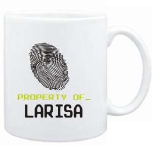  Mug White  Property of _ Larisa   Fingerprint  Female 