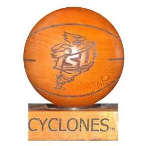   Iowa State Cyclones Laser Engraved Wood Basketball