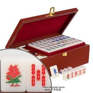    Japanese Riichi Mahjong Game Set with White Tiles: Toys & Games
