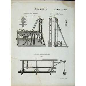  Encyclopaedia Britannica Mechanics Engine Crane Bunces 