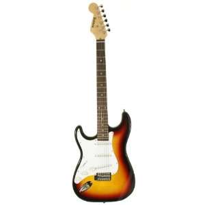  Badaax ST1 3 Tone Sunburst Lefty Electric Guitar /case 