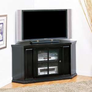  Black Rub 46 Corner TV Stand by Leick Furniture (Black 