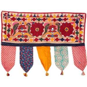  Floral Embroidered Toran for the Doorstep   Pure Cotton 