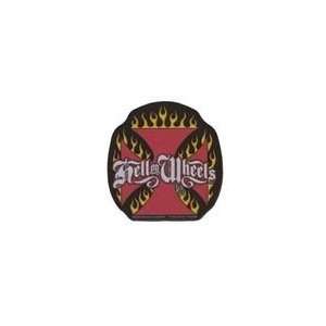   Landefeld   Hell On Wheels Red Iron Cross With Flames  Antenna Topper