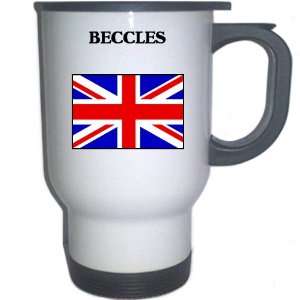  UK/England   BECCLES White Stainless Steel Mug 