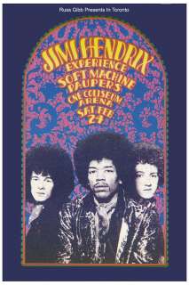 Jimi Hendrix Experience @ Toronto Concert Poster 1968  