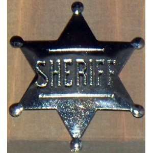  Wild West! Silver Tin Sheriff Badge: Everything Else