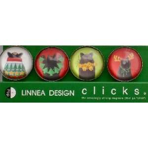 Linnea Holiday Cats Magnets   clicks by iPop  Kitchen 