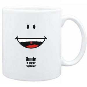   Mug White  Smile if youre righteous  Adjetives