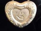 vtg BABY HAND MOLD CASE hinged box HEART SHAPE engravable SILVERPLATE 