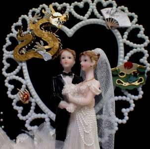 CHINA HONEYMOON Travel Wedding Cake Topper Top Dragon  