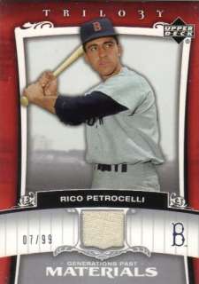   RED SOX LEGEND RICO PETROCELLI 2005 TRIOLOGY GAME WORN PANTS #D 7 /99