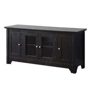   TV Console with 4 Doors   Matte Black By Walker Edison