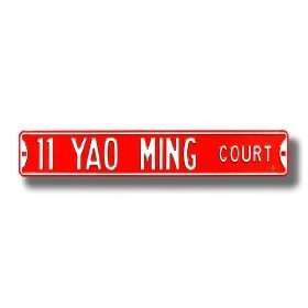    Houston Rockets Yao Ming Court Street Sign
