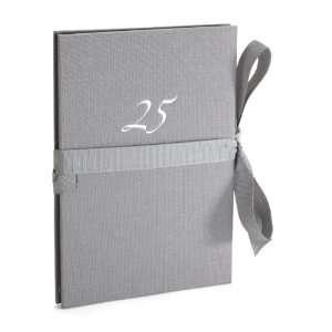 Semikolon Leporello Linen Photo Album, 25th Anniversary, Grey (6351525 